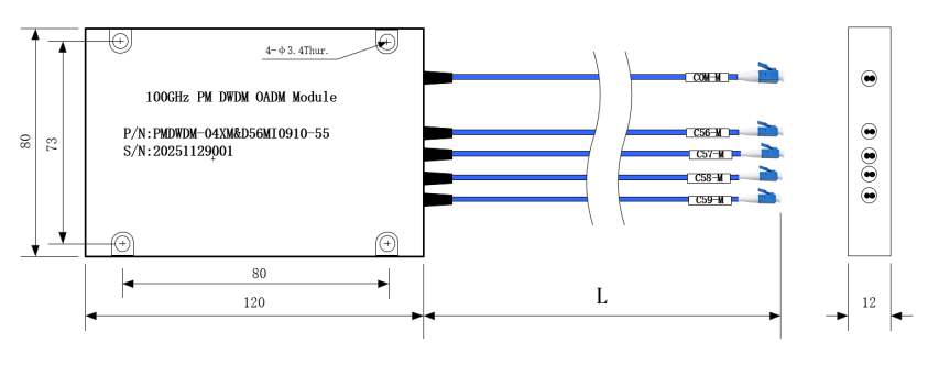 High Density Polarization Maintaining Dense Wavelength Division Multiplexer 2 To 16 Channels
