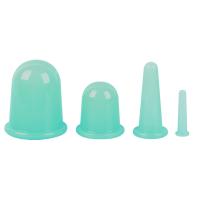 Massage d'oeil de visage réglé de ventouses de silicone de catégorie comestible pour des soins de santé
