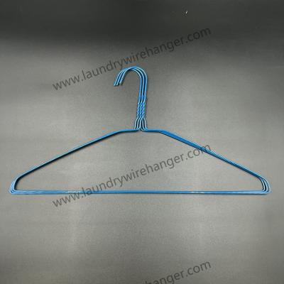 Blue Color Electric Galvanized Laundry Wire Hanger 14.5 Guage