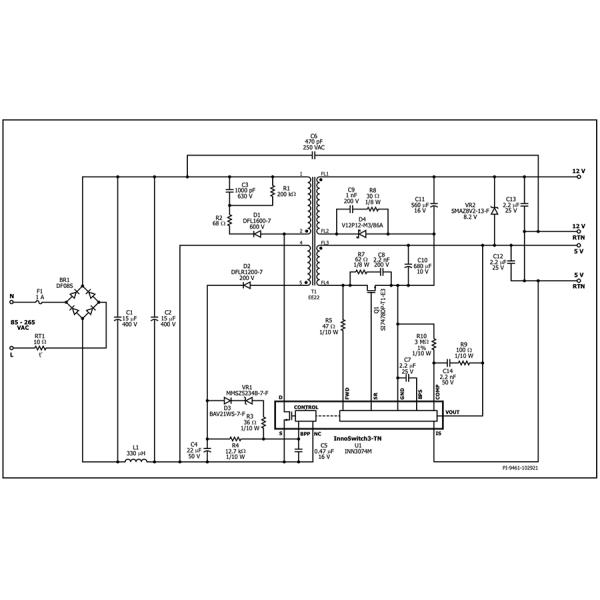 Switcher ICs Flyback интеграций InnoSwitch3-TN CV/CC QR силы Топология 25kHz СТАРШЕГО автономного Flyback ICs интегральных схема INN3073M-H606-TL вторичная бортовая