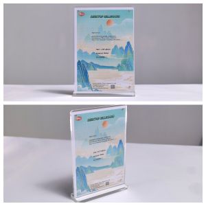 Сильное меню Стол Чистый ресторан 5x7 дюймов Форма T Магнитный акриловый щит держатель