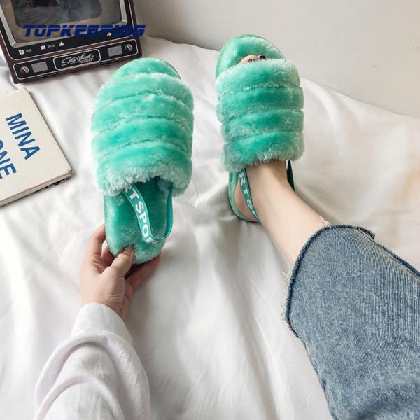 Winter Indoor Thickness 1.5cm - 3.5cm Plush Animal Slippers For Women