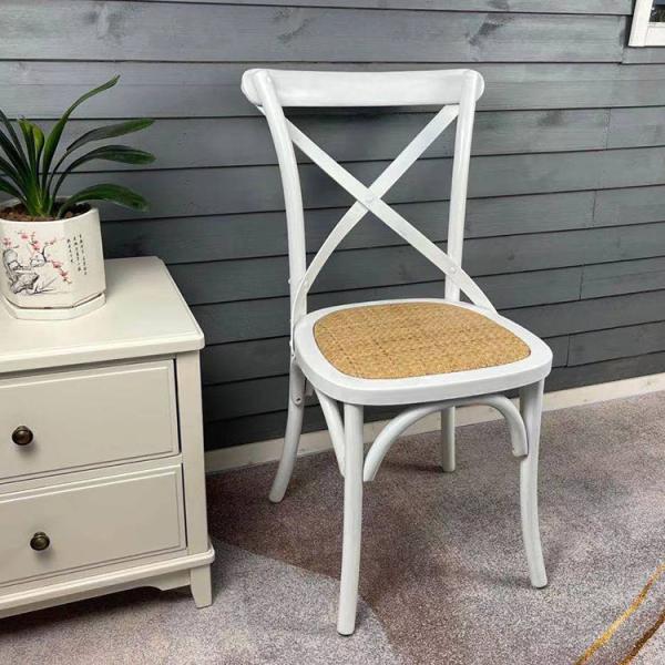 Garden Chair Hotel Outdoor Wood Dining Crossback Chair for Wedding Party Banquet Events