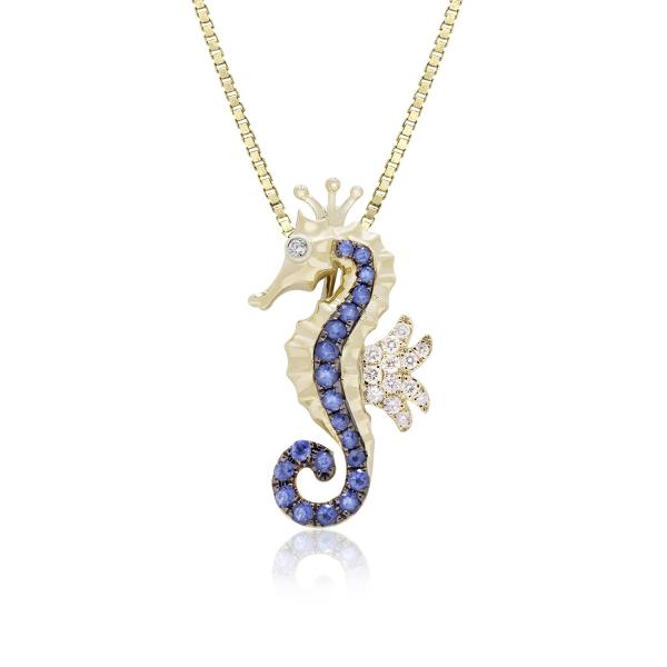 Kids Women Men 14k Gold 28.29mm Dolphin Pendant With Inlaid Opal