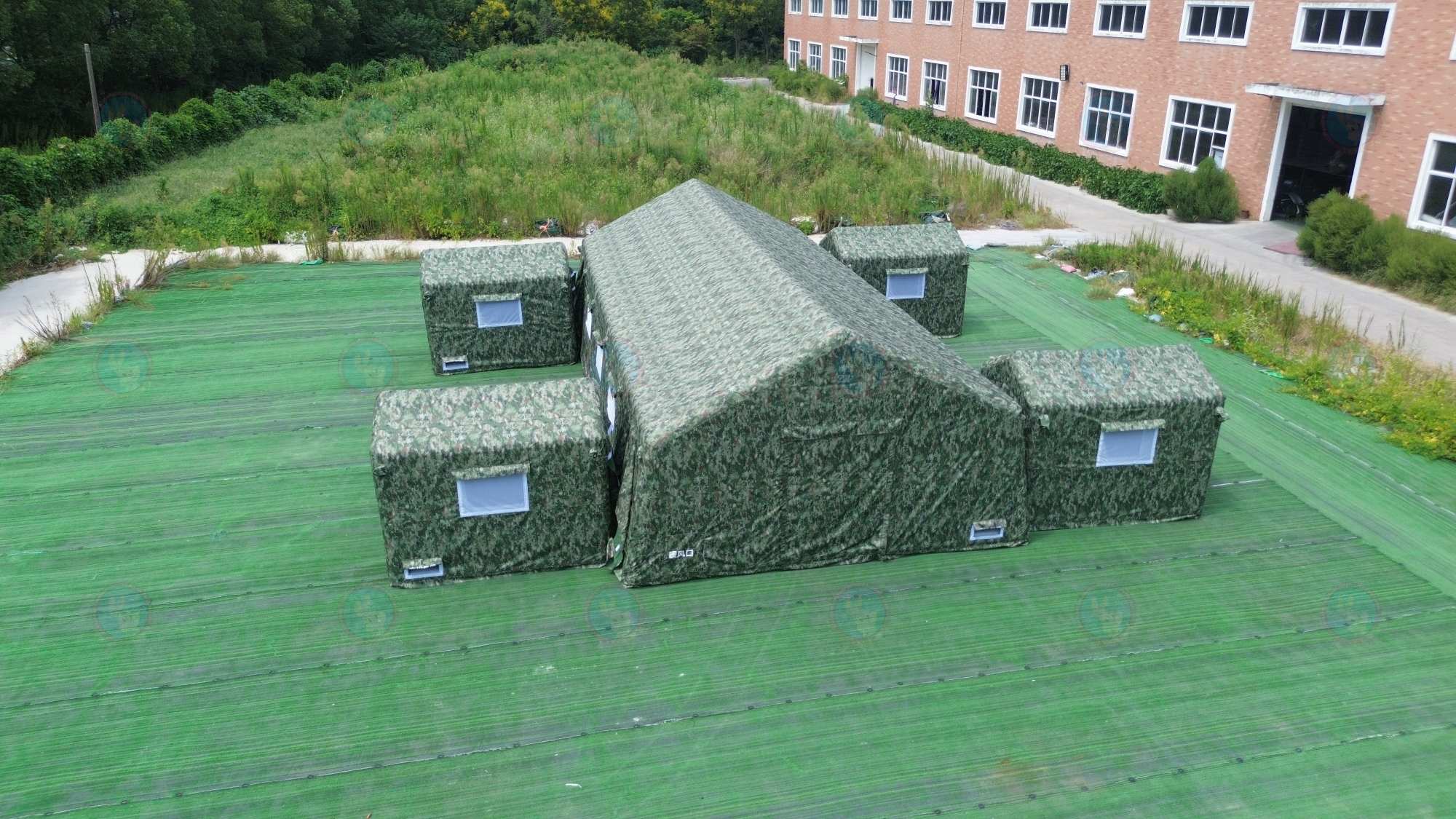 China Factory Custom Inflatable Outdoor Tent Great Value Large Medical Shelter Warehouse Tent Event Camouflage Emergency Use