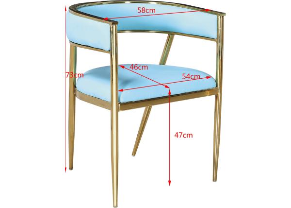 Modern  Furniture 54cm 73cm Armrest Fake Leather Dining Chairs