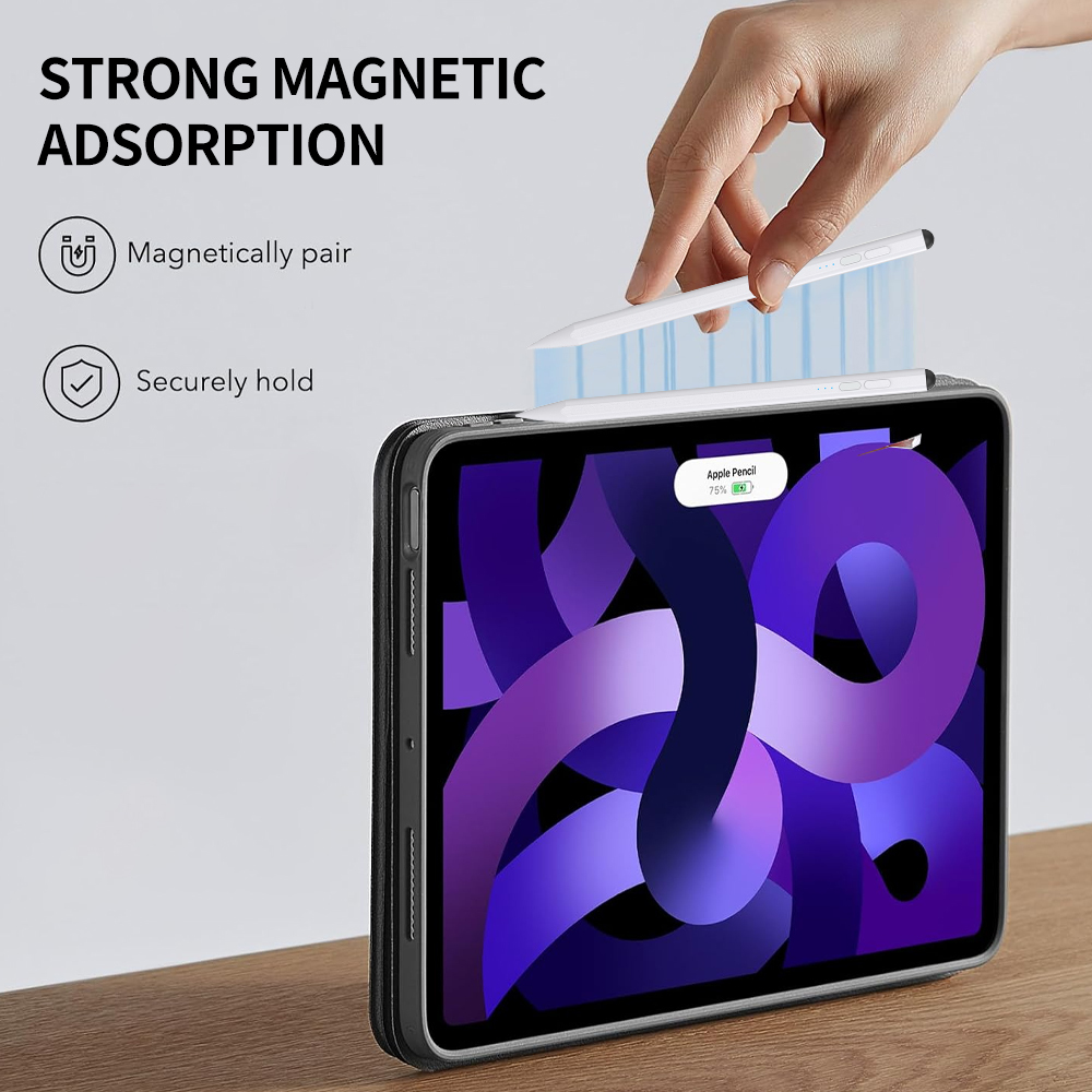 Custom Logo iPad Stylus Dual Tip Active Passive 4D Tilt Pen, Palm Rejection Apple Nib, Type-C Fast Charge Aluminum 