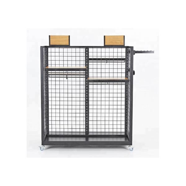 Customized Supermercado Rack Gondola Shelf with Double-sided Metallic Retail Display
