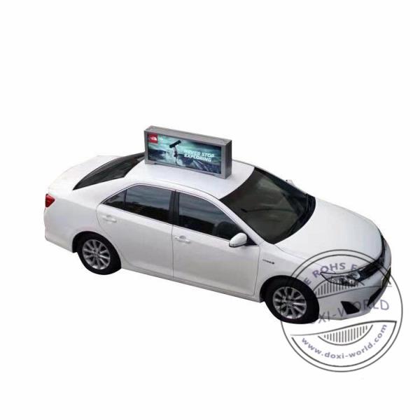 Full Color 3G 4G LCD Taxi Top Digital Signage High Brightness 2000cd/㎡ 50/60Hz