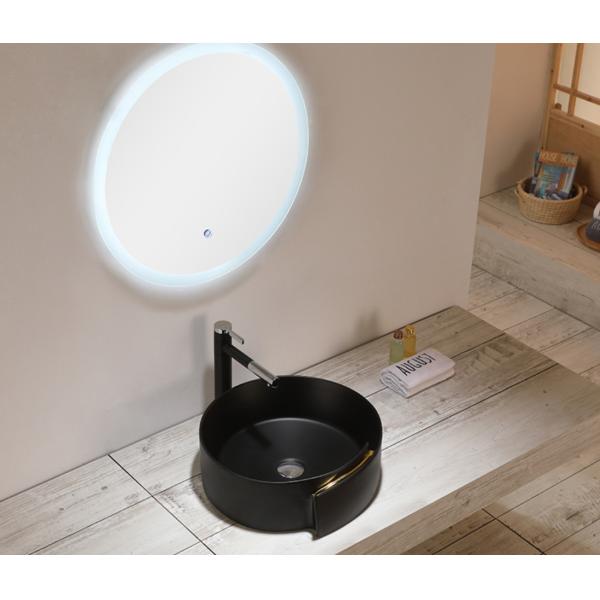 Oval Ceramic 9L Sanitary Ware Basin Matte Black Bathroom Bowl Sinks