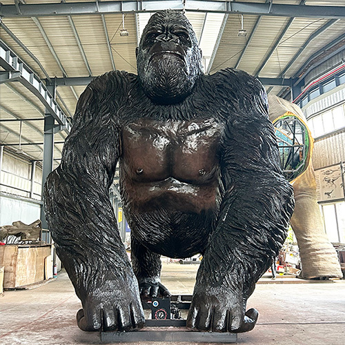 Giant Life Size King Kong Statue Realistic Waterproof Animatronic Animal Gorilla Model
