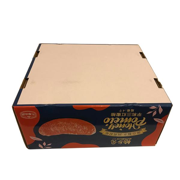 Collapsible Fruit Corrugated Cardboard Box With Handle Portable
