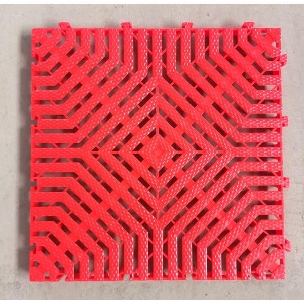 40x40x3.0cm Thick PP Plastic Interlocking Mats for Indoor Carwash Garage Floor Covering