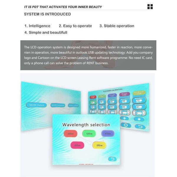 5 Color PDT LED Phototherapy Machine 420nm 520nm 590nm 633nm 850nm