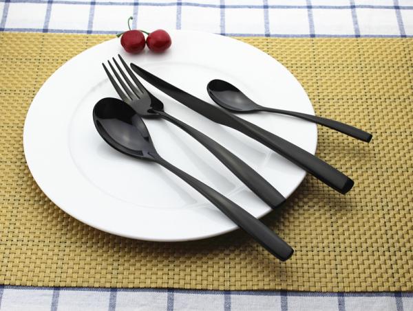 Newto NC222 Cosmopolitan black dinnerware/cutlery/flatware/colorful tableware