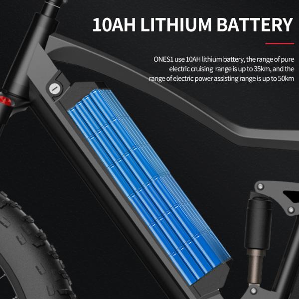 500W 48V 12AH Carbon Fiber Electric Mountain Bike Lithium Battery powered