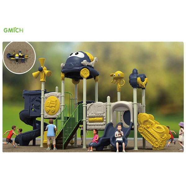 Anti UV Outdoor Playground Equipment Plastic Slide Play Set For Children