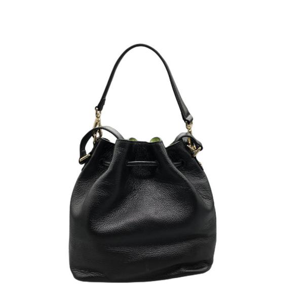 Real Leather Vintage Square Black Color Women Fashion Handbags