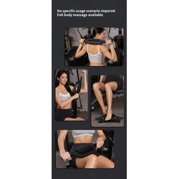 Electric Rolling Massager with 360° Rolling Percussive Massage, 6 Adjustable Speeds, and Cordless Rechargeable Design for Deep Tissue Relief