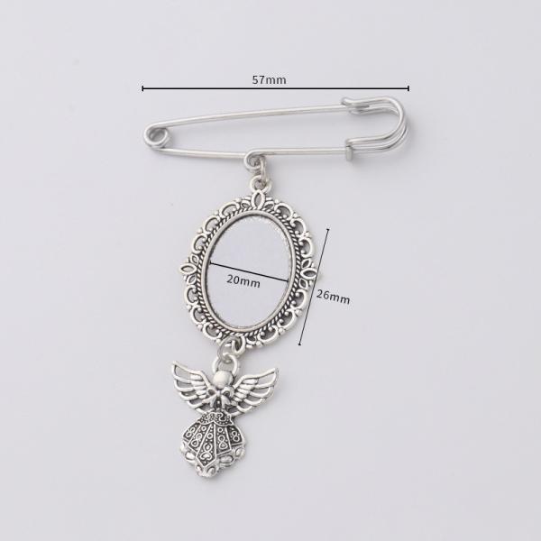 Sublimation Blank Metal Brooch Pendants Sublimation Brooches Pendant