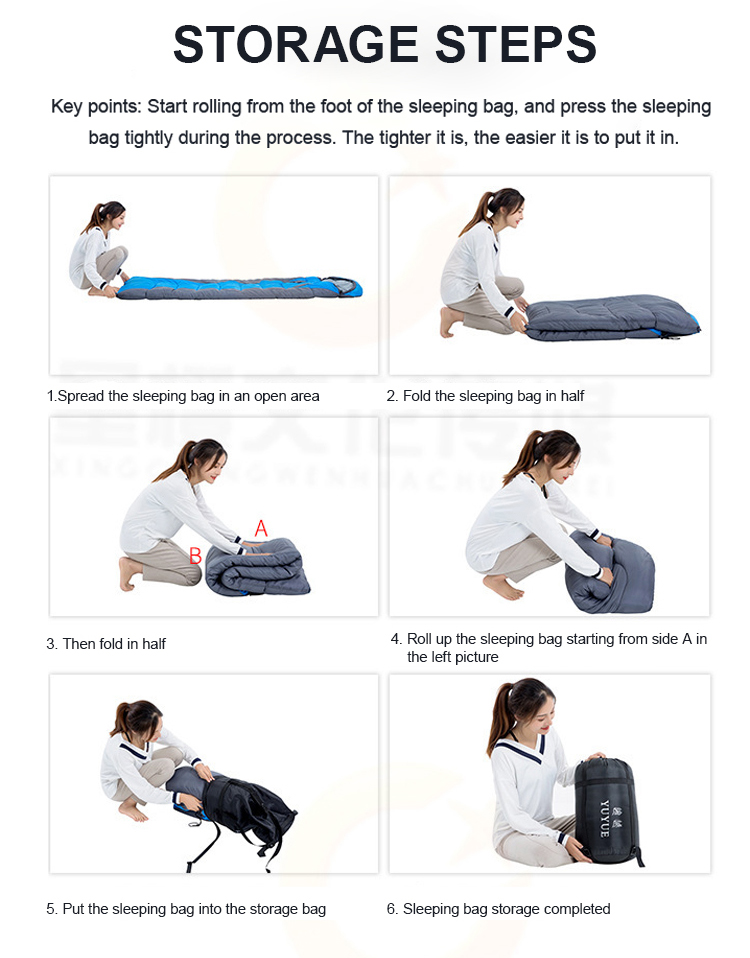 Factory Custom Logo Envelope Sleeping Bag Camping Outdoor Emergency Waterproof Breathable Portable Waterproof Sleeping Bags