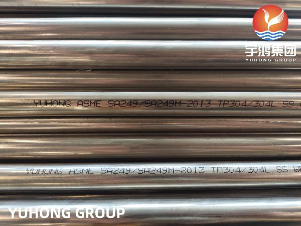 ASME SA249 TP304 304L SUS304 1.4301 Tubos soldados para condensadores de caldeiras