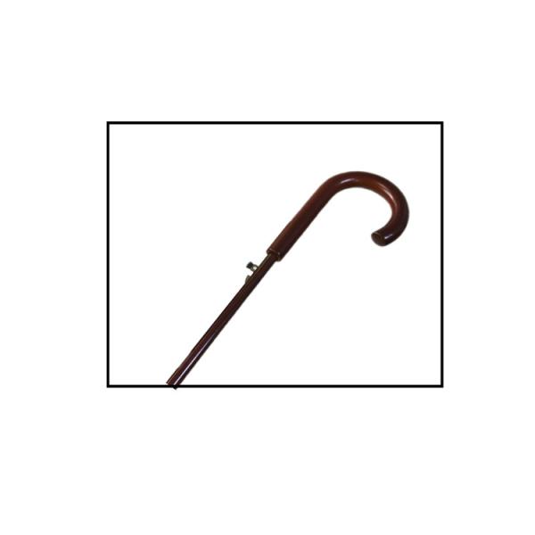 Wooden Handle Auto Open Windproof Straight Umbrella With Fiberglass Shaft