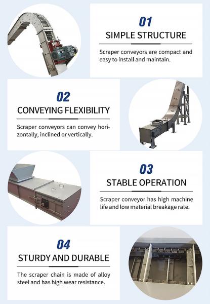 Customized Durable Chain Scraper Conveyor for Mining Transport with Easy Cleanliness