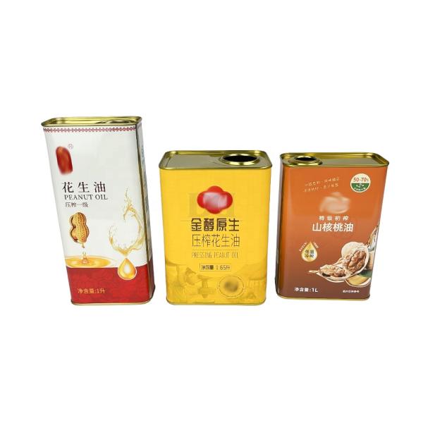 DADI 1L-1.6L Empty Tinplate Tin Oil Cans Yellow Tin Can For Olive Oil, Food Oil Can