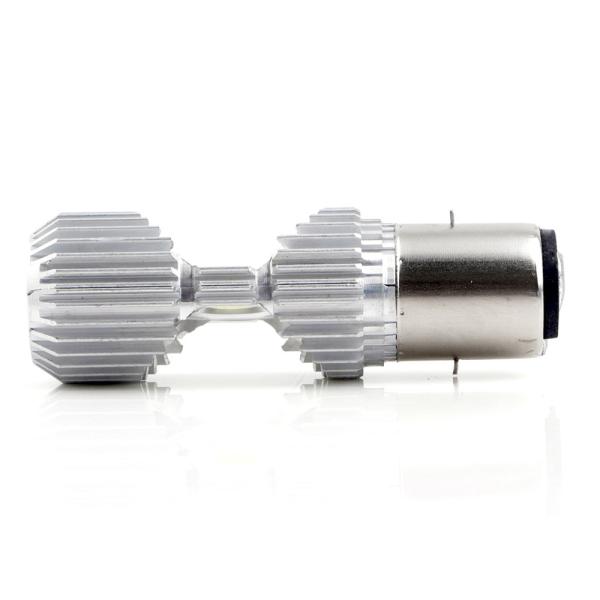 White 6500K Ba20d DRL Fog Light For Bike , 1200LM Motorcycle Headlight Bulbs