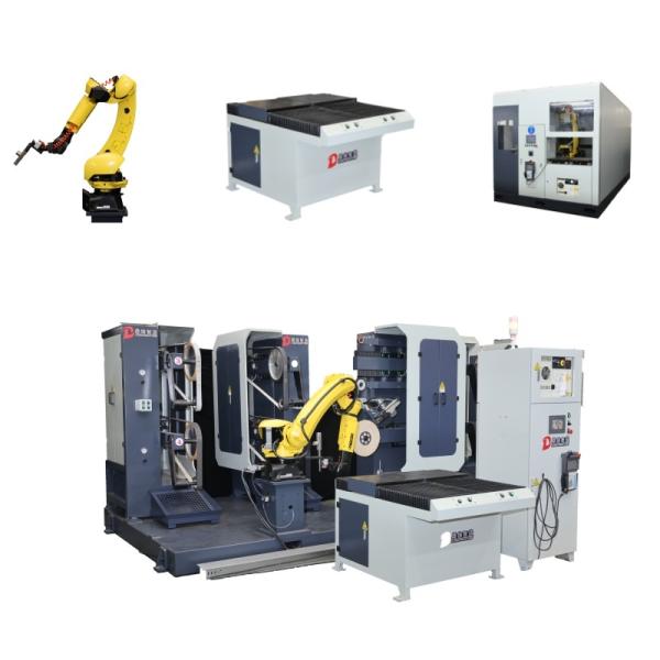 Automatic Grinding Robotic ABB Arm Deburring Brass Bathroom Fittings Polishing System Machine