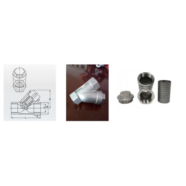 Investment Casting WCB Stainless Steel SS Y Strainers Manual Female Thread Hexagon