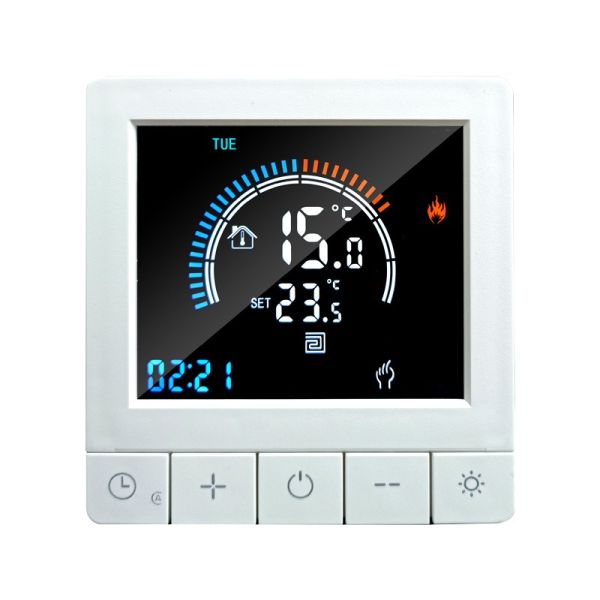 SIXWGH Tuya Smart Thermostat Wi-Fi App Control OLED Display Slider Design Voice Control 7-Day Schedule 16A Load Works Home