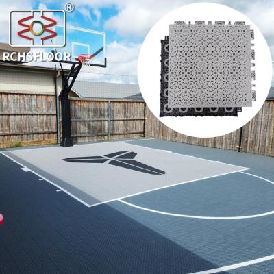 600g/Pc Multi Sport Interlocking Tiles Shock Absorption 32% PP Tiles For Tennis Court