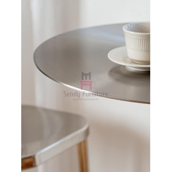 L'ODM de D60cm a balayé la taille élevée du tableau 105cm d'acier inoxydable pour la barre de restaurant