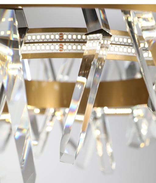Mid century modern Rectangle Crystal Chandelier For Living Room Dining Room Kitchen Island Hanging Lamp(WH-CY-167)
