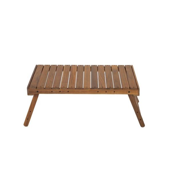 Folding Oak Camping Table 67x39cm with 30kg Load Capacity