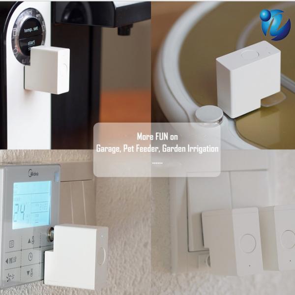 White Alexa Voice Control Tuya Smart Wifi Finger Robot Press All Button Smart Switch Button Pusher Fingerbot