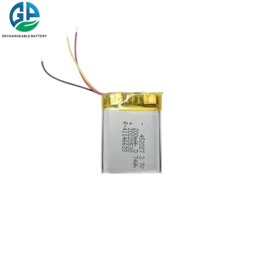452027 3.7в 200mah перезаряжаемые литиевые полимерные батареи KC с проволочным разъемом PCM