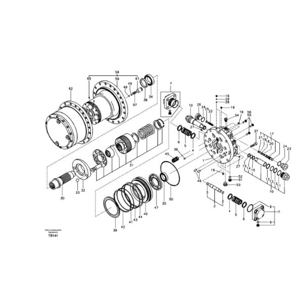 EC140 Excavator Travel Motor VOE14573798 VOE14533648 Hydraulic Final Drive