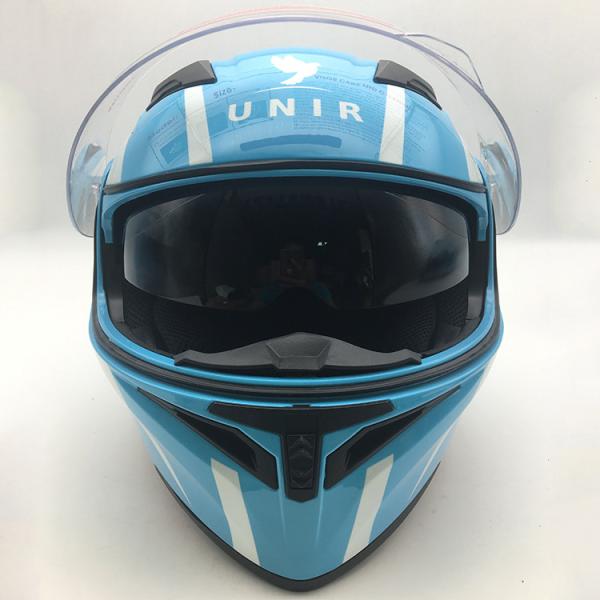Blue Modular Flip Up Motorcycle Helmet DOT Approved S/M/L/XL Sizes for Budget Buyers