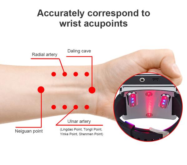 High Blood Suger Semiconductor Laser Therapeutic Laser Watch Red Blue Light