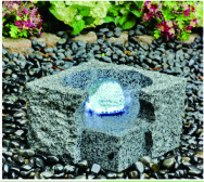 Granite Water Cast Stone Garden Fountains With Crystal Ball Outdoor Ornament