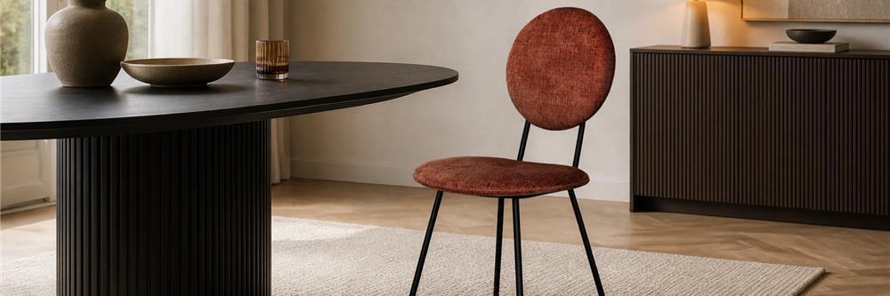 ROUND BACK UPHOLSTERED DINING CHAIR CYC-009