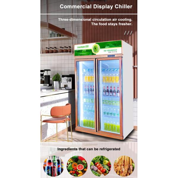 1000L Stand Back Bar Cooler Вертикальный дисплей холодильник Регулируемая полка для пива