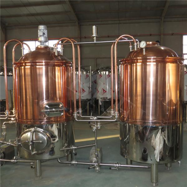 500L beer manufacturing equipment with red copper brewhouse