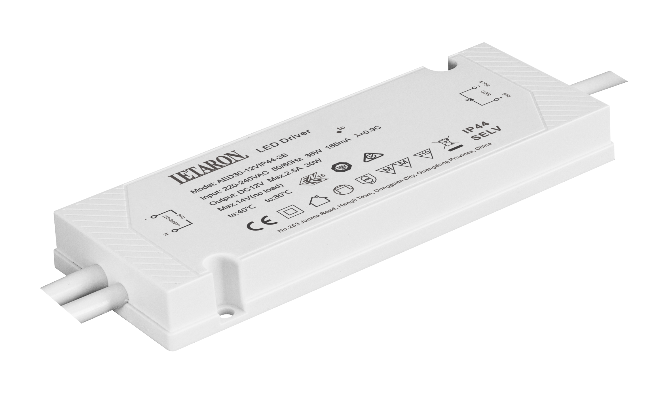 30W IP44 Letaron LED Driver with High Efficiency Pre-Wired Design for Mirror Light
