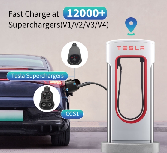 500V-1000V 400A NACS суперкомпрессор к адаптеру CCS1 EV
