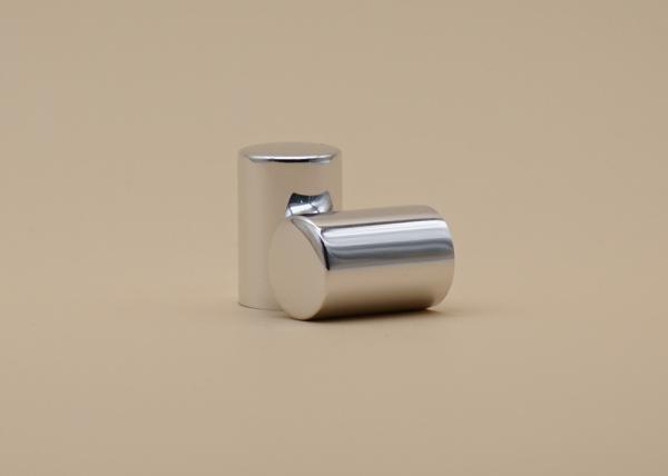 Silver Aluminum Perfume Bottle Caps Cylinder Shape PP Plastic Inner