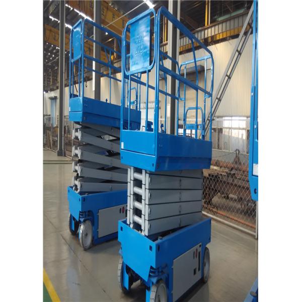 Anti Dropping Two Man Scissor Lift Equipment , Electric Scaffold Lift Panels Control